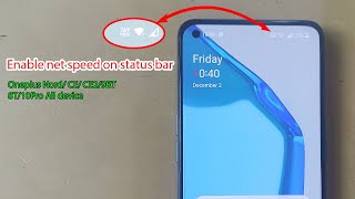 How to enable network speed meter on oneplus mobile