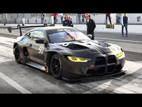 2022 BMW M4 GT3 in action: Sound, Accelerations & Downshifts at Monza Circuit!