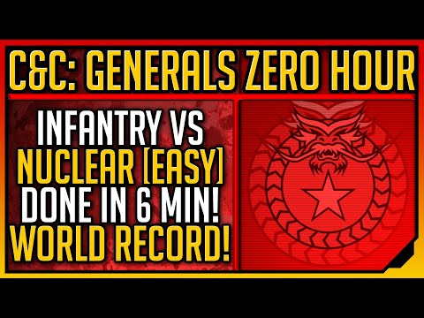 C&C Generals ZH: Infantry vs Nuclear EASY DONE in 6 MIN!