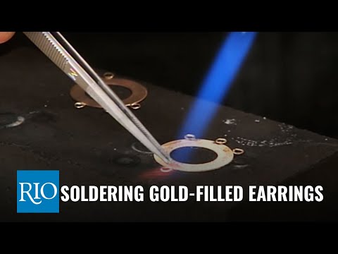Soldering gold-filled earrings