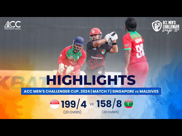 ACC Men’s Challenger Cup | Highlights | Singapore vs Maldives | Match-7