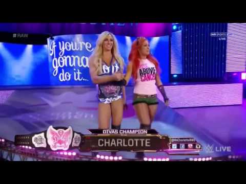 WWE Raw  Charlotte Vs Brie Bella