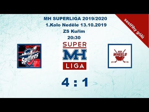 MH SUPERLIGA 1.kolo 2019/2020 Spitfire vs Red Wheels 4:1 - sestřihy gólů