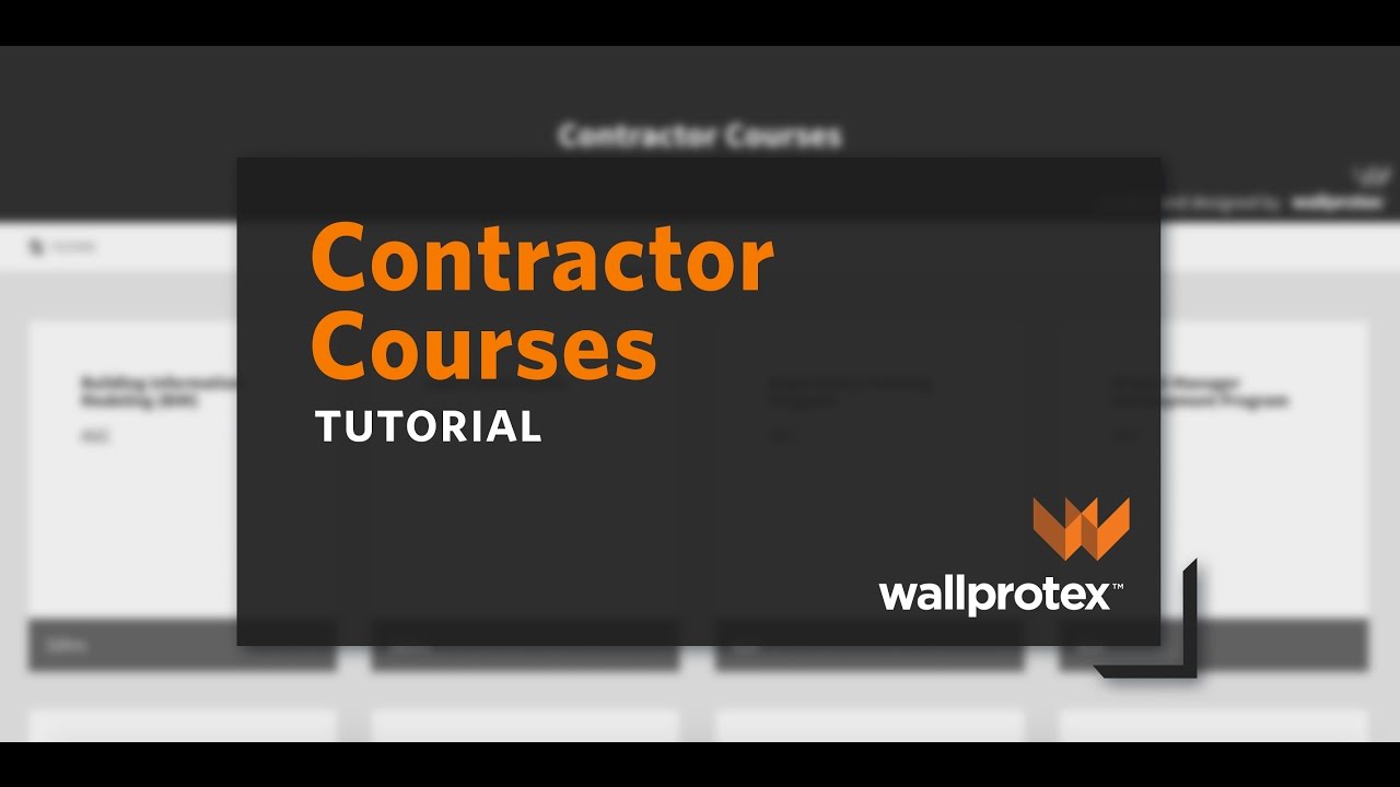 Contractor Courses Tutorial