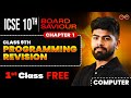ICSE Class 10 Computer Class 9 Programming Revision Board Saviour 2026 ICSE Saviours