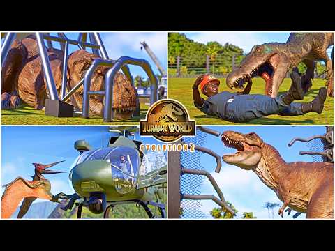 Ingen's Operation Rebirth Part 3 - Dinosaurs Breakout and Escape from Camp | JWE 2