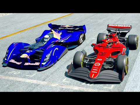 Ferrari F1 2022 vs Red Bull X1 at Top Gear Track