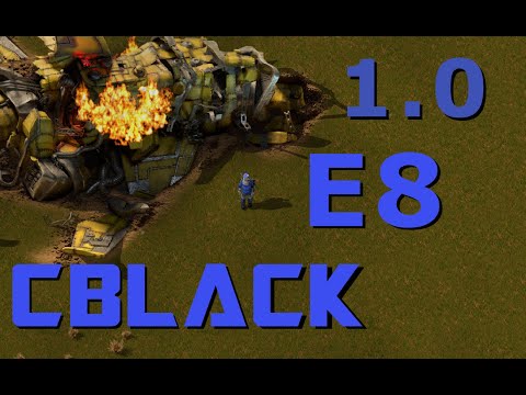 CBlack's Factorio 1.0 - Starter Base Grind Automation PUSH - E8 - guide
