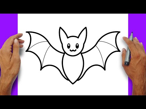 🦇 Como Desenhar um Morcego Passo a Passo 🌙✨ | Desenho de Halloween Fácil para Iniciantes