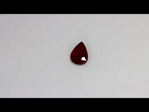 Ruby, drop cut, 1.00 ct Video