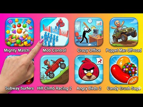 Mighty Match 3d Puzzle, ​Mob Control, Crazy Office Smash, Puppet Man Off-road Satisfying Games