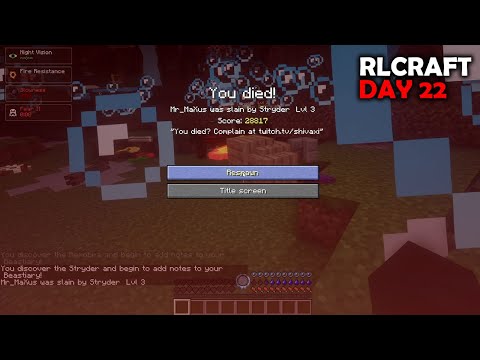 RLCraft is Giving Me Nightmares | Telugu | Day 22