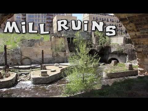Abandoned Historical Mill Ruins -- Mill City Park Downtown Minneapolis
