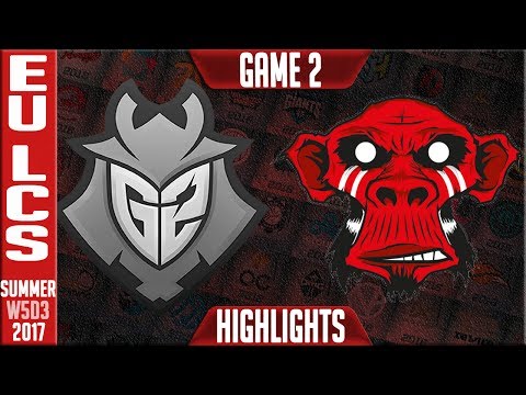 G2 Esports vs Mysterious Monkeys Highlights Game 2 | EU LCS Week 5 Summer 2017 | G2 vs MM G2