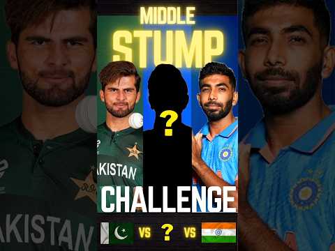 BUMRAH 🆚 AFRIDI 🆚 WILD CARD | Only middle stump challenge #shorts