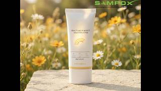 White Oval PE Tube for Isolation Lotion with Yellow Accents 55g 40mm