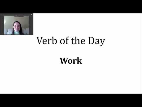 Verb of the Day - Work