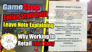An Entire Gamestop Store Staff Quit Due To Demanding District Manager, Leave Note Explaining Why
