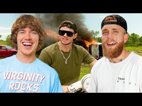 Destroying Cars with Jake Paul and Whistlin Diesel!