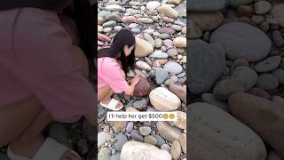 Heart shaped rock #gemstone #rock #fossil #crystals #shorts