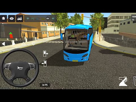 Euro Bus Driving Game Public Transportation 2024 -  Indonesia Bus Simulator Android Gameplay #1686