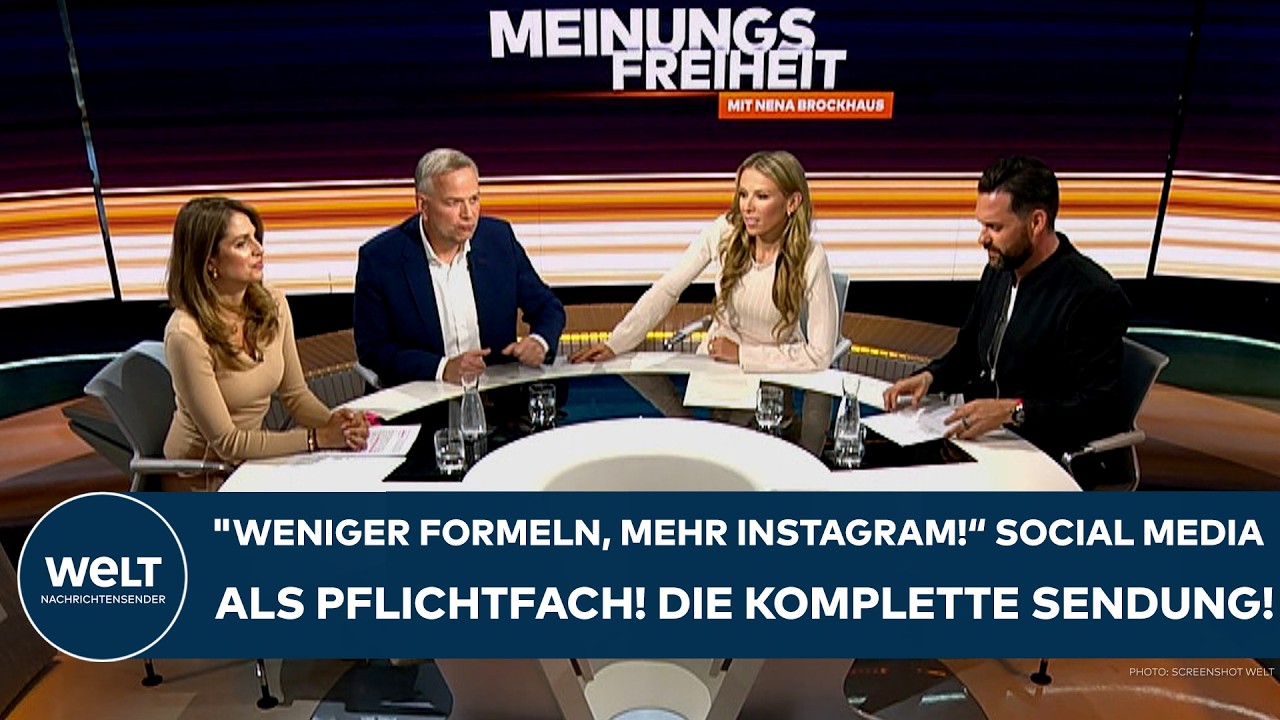 MEINUNGSFREIHEIT: "Weniger Formeln, mehr Instagram!“ Social Media als Pflichtfach! Komplette Sendung