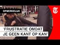 Bokszakken in Amsterdam: ‘Corona-agressie wegschoppen!’