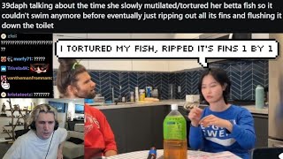 xQc Shocked Hearing Twitch Streamer 39Daph Talking about Mutilating & Torturing her Fish as a Kid