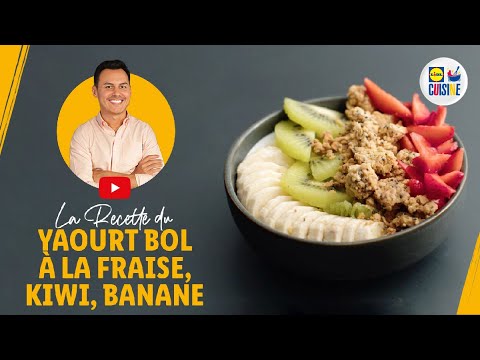 Yaourt bol à la fraise, kiwi, banane et granola maison 🍓 | Lidl Cuisine