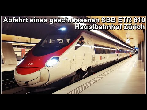 Alstom ETR 610 / Abfahrt eines geschlossenen SBB Astoro am Zürich HB, Stadt Zürich, Schweiz 2021