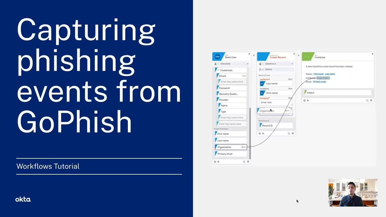 Workflows Tutorial: Capture phishing events from GoPhish