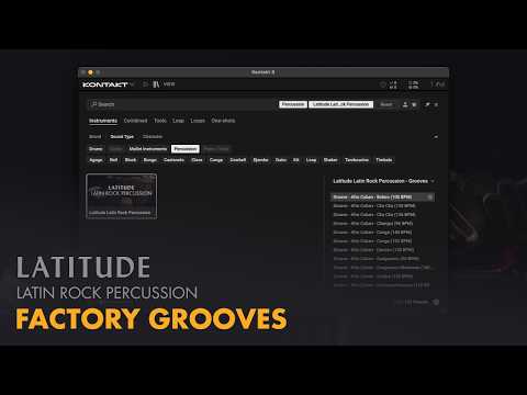 Video for Latitude Latin Rock Percussion - Factory Grooves
