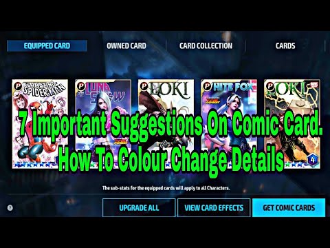 7 Important Suggestions On Comic Card | How To Colour Change On Comic Card - Marvel Future Fight
