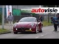 AUTOVISIE Cars and Coffee XXL: Alfa Romeo 8C Revs, acceleration and engine sound!