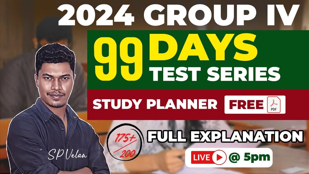99 Days Test Series Study Planner | Free PDF | Tnpsc Group 4, 2024 | SPVelan