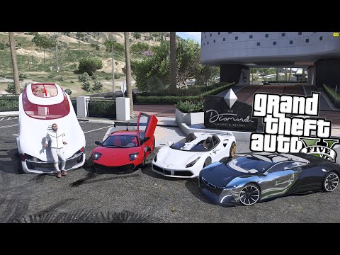 I steal SUPERCARS *RARE* With Franklin (Ferrari,Lambo,Renault..) GTA 5 MOD GANGSTER LIFE (6) #16