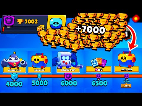 7000 Trophies NONSTOP without collecting TROPHY ROAD | Brawl Stars
