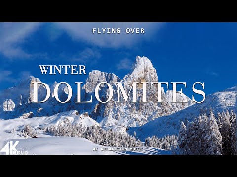 Dolomites 4K Winter Relaxation Film - Beautiful Relaxing Music - Wonderful Winter