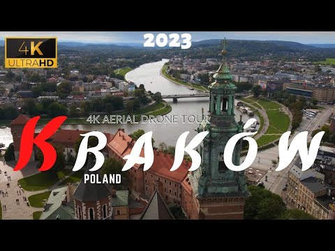 Kraków, Poland 🇵🇱 4K Aerial Drone Footage (With Subtitles)