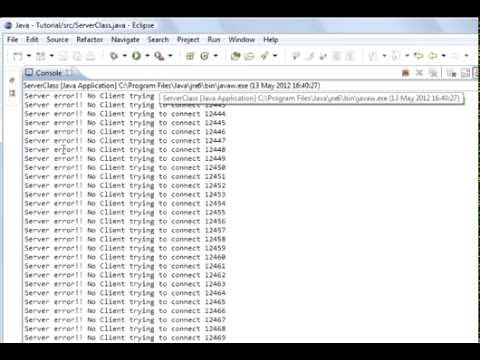 Java Programming Lesson 51 Java Sockets 4 Server Running 247