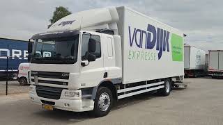 DAF FA CF75.250 4x2 Sleeper Euro5 - Alu + ZeilenBak 7.5m + Laadklep box truck for sale image 4 DAF FA CF75.250 4x2 Sleeper Euro5 - Alu + ZeilenBak 7.5m + Laadklep box truck image 4