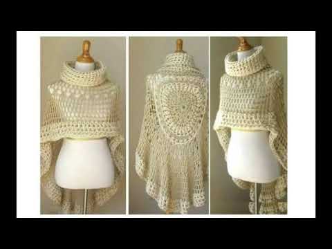 DIY How to crochet a round poncho Crosetam un poncho rotund simplu si rapid