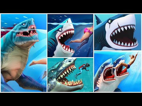 ALL THE BEST HUNGRY SHARK GAME ALL THE TIME IN ANDROID (PART 5) - ALL SHARKS UNLOCKED 2025