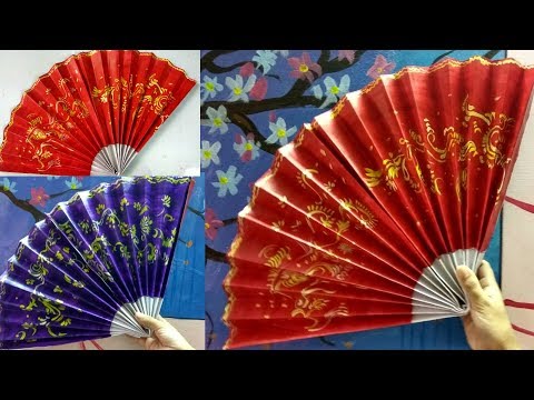 Paper crafts || Japanese fan|| how to make Chinese or japanese FAN  with paper