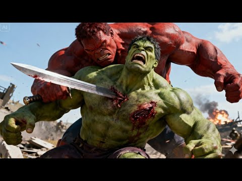 HULK vs RED HULK. 😠🦏. THE Greatest battle ever fought.🔥🔥💥