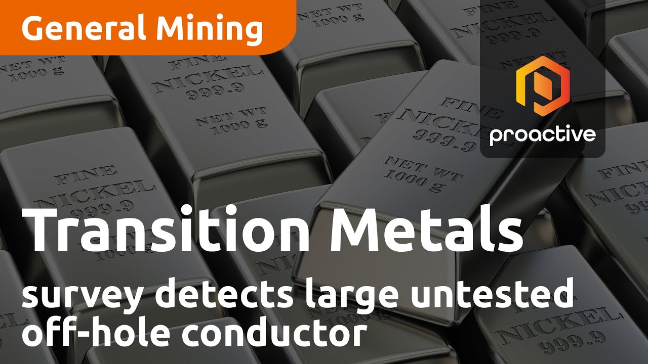Transition Metals borehole electromagnetic survey detects large untested off-hole conductor