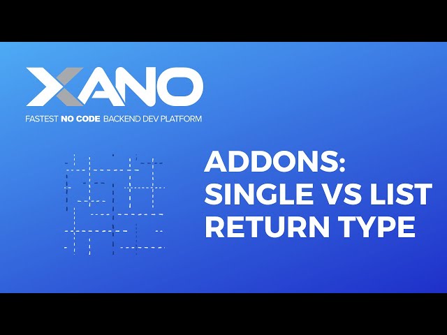 Addons: Single vs List Return Types