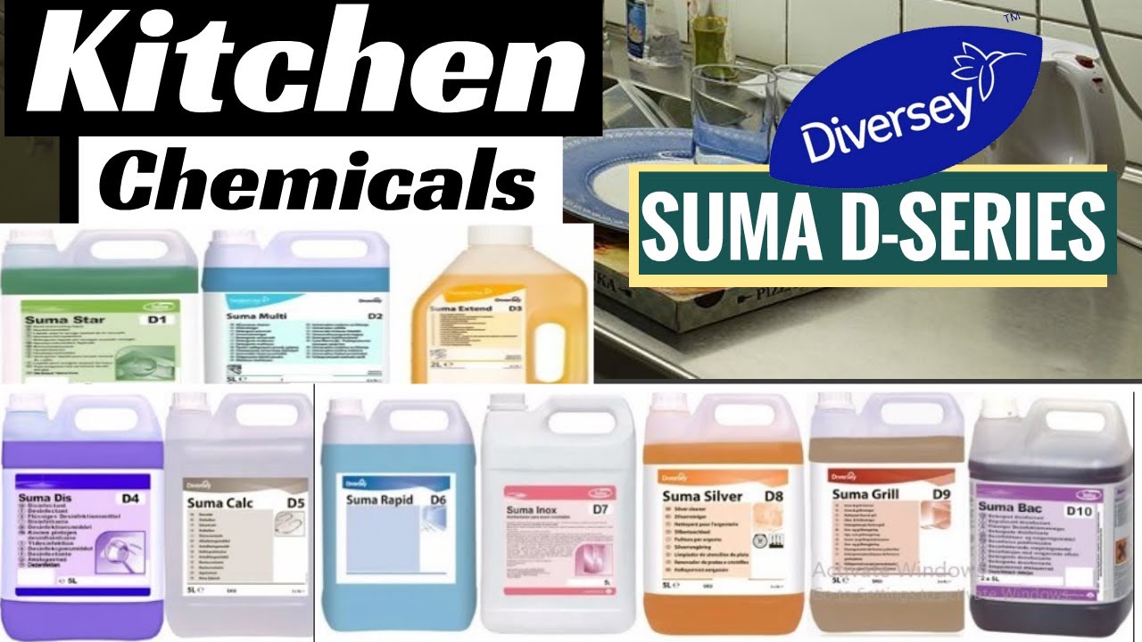 Different types of Kitchen Cleaning Chemicals: Suma D - Series Chemicals (Diversy/Taski/Suma)
