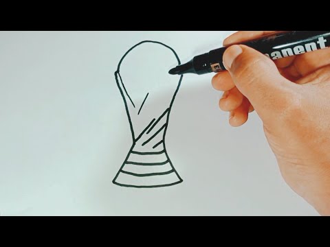 HOW TO DRAW FIFA World Cup Trophy 2022 step by step very easy