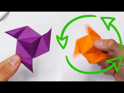 Spinning top from paper Paper toy antistress
